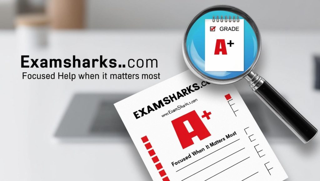 University student preparing for an online test — trusted exam support from ExamSharks.com